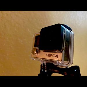 GoPro with Case and extended stick with tripod